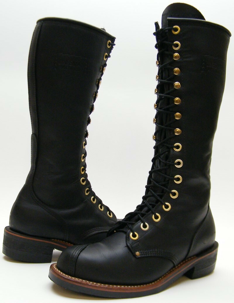 tall lace up work boots